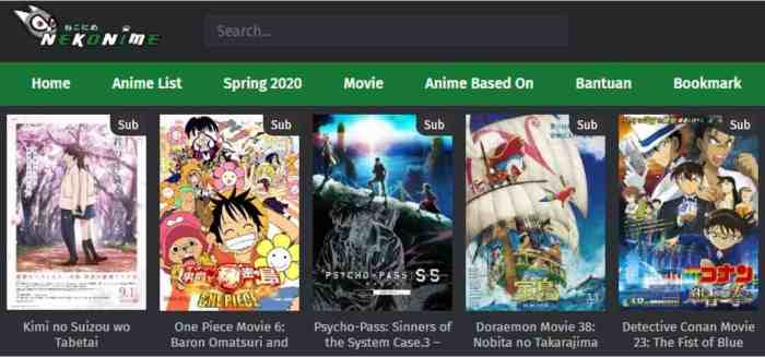 Aplikasi nonton anime gratis dengan kualitas hd